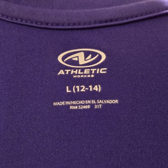 TWO - Athletic Works T back tanks, one purple and orange. Size Large - Picture 3 of 6